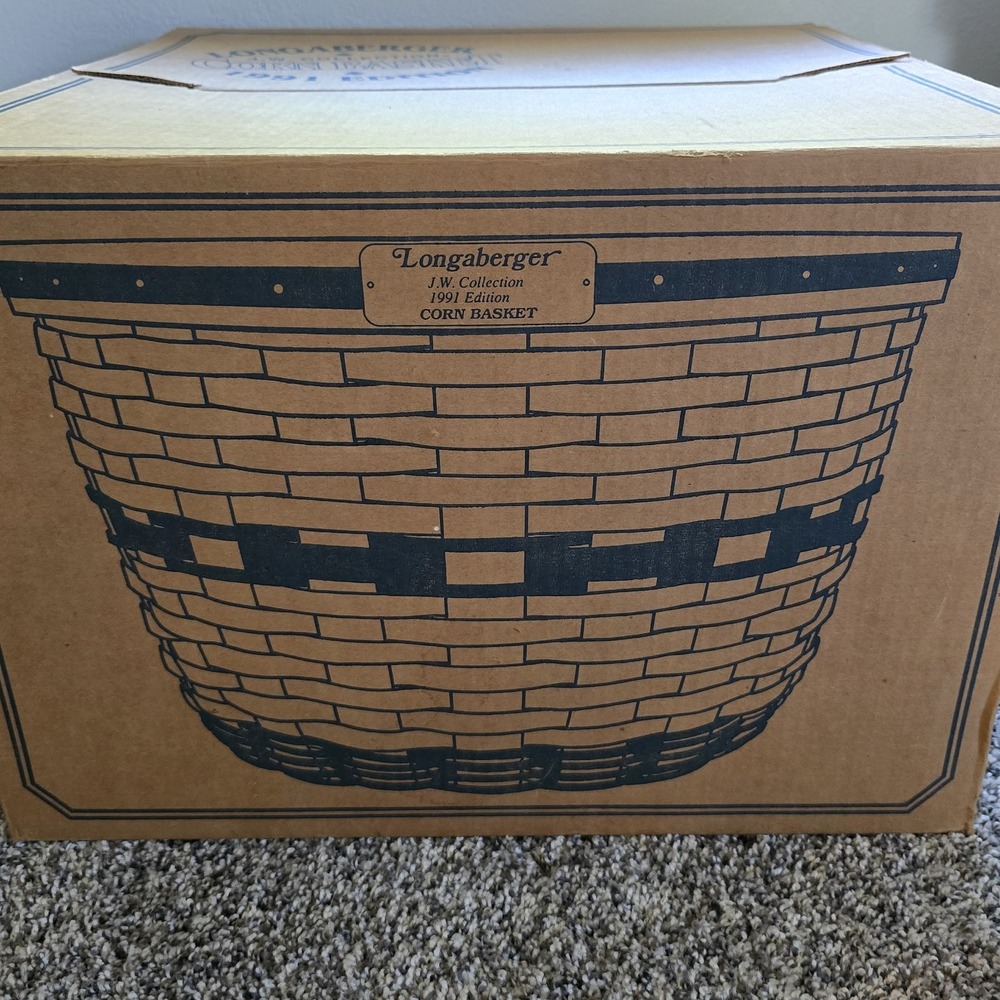 Longaberger‎ JW COLLECTION 1991 CORN Basket with  Original Box